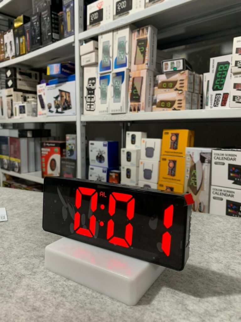 Réveil Miroir Rectangulaire à Affichage LED Numérique