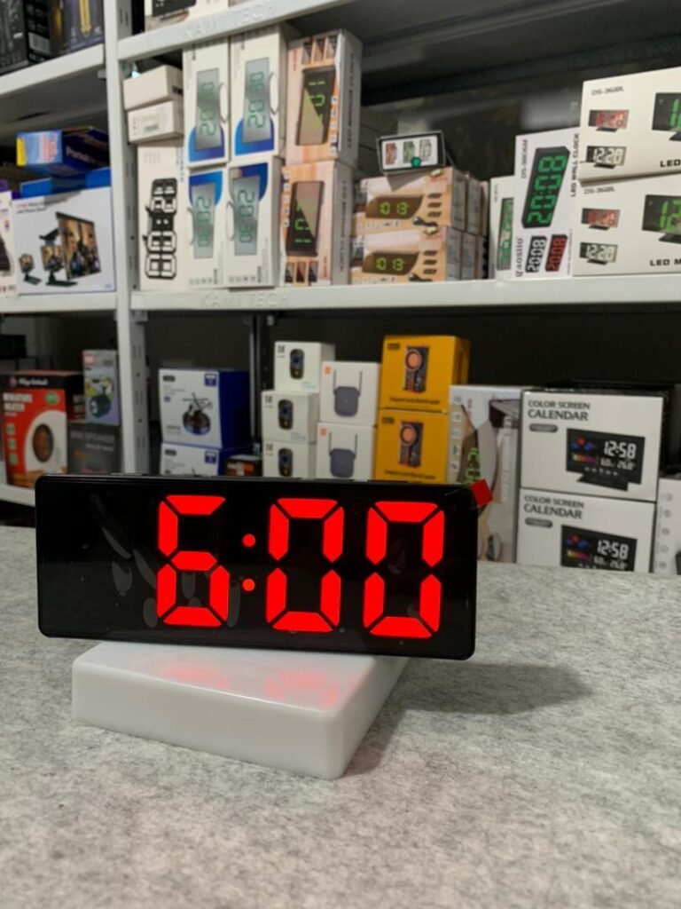 Réveil Miroir Rectangulaire à Affichage LED Numérique