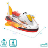 ⁦Scooter Aquatique à Chevaucher 117×77 cm – Scooter Gonflable pour Enfants⁩ - الصورة ⁦4⁩
