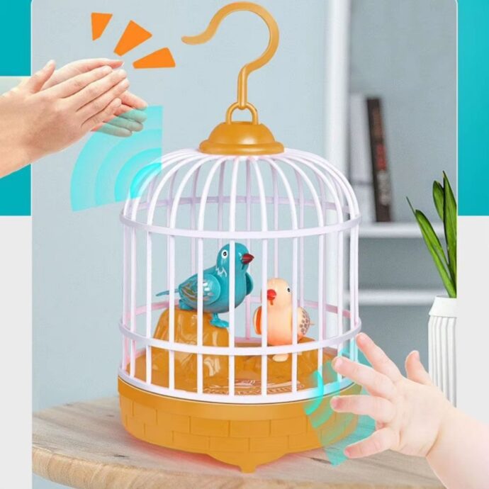 ⁦Jouet Électrique Cage à Oiseaux avec Imitation Sonore⁩ - الصورة ⁦5⁩