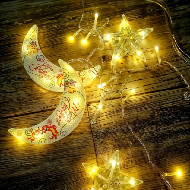 Guirlande Rideau Joudelimiar Étoile & Lune