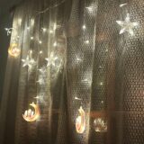 ⁦Guirlande Lumineuse Ramadan Mubarak – Lune et Étoiles⁩ - الصورة ⁦2⁩
