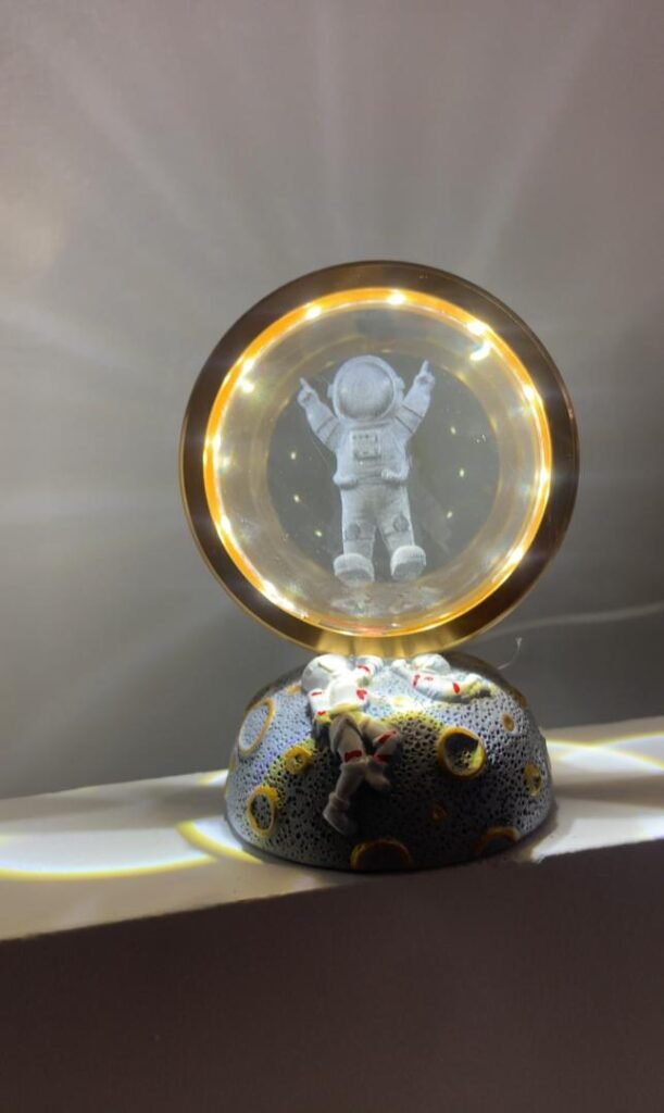 Lampe Cristal 3D Système Solaire