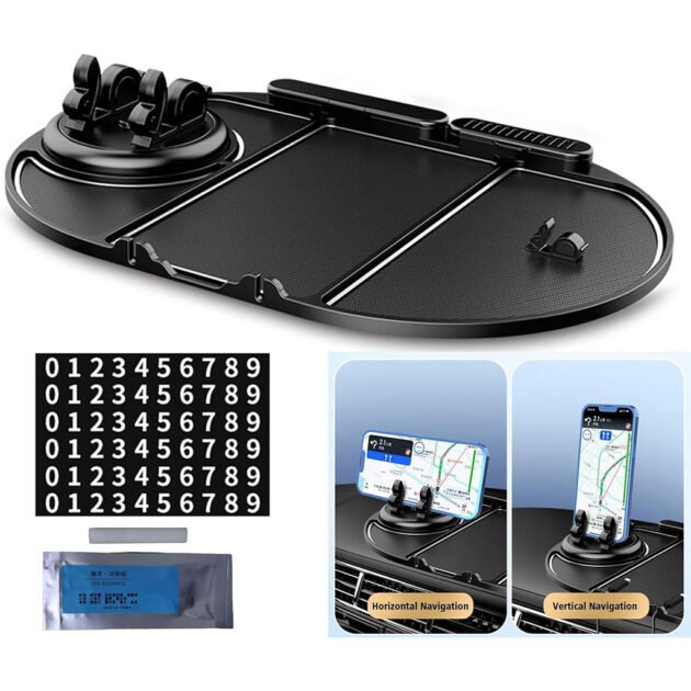 Tapis Antidérapant Voiture  6en1 Rotation à 360°