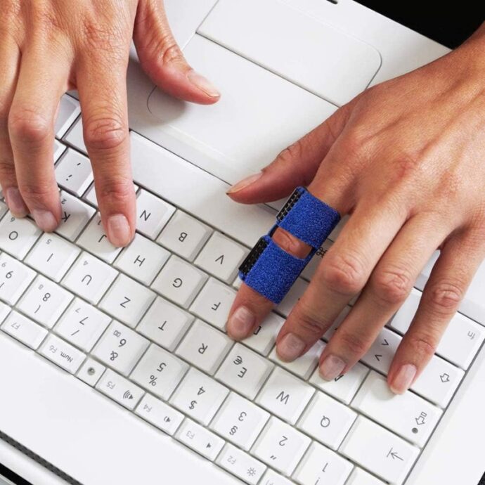 ⁦Attelle De Doigt ,Index en Aluminium Réglable Moyen Doigt Récupération Protection Contre Les Blessures⁩ - الصورة ⁦4⁩