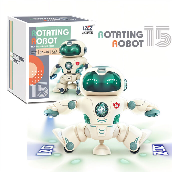 Rotating Robot avec Lumières et Musique