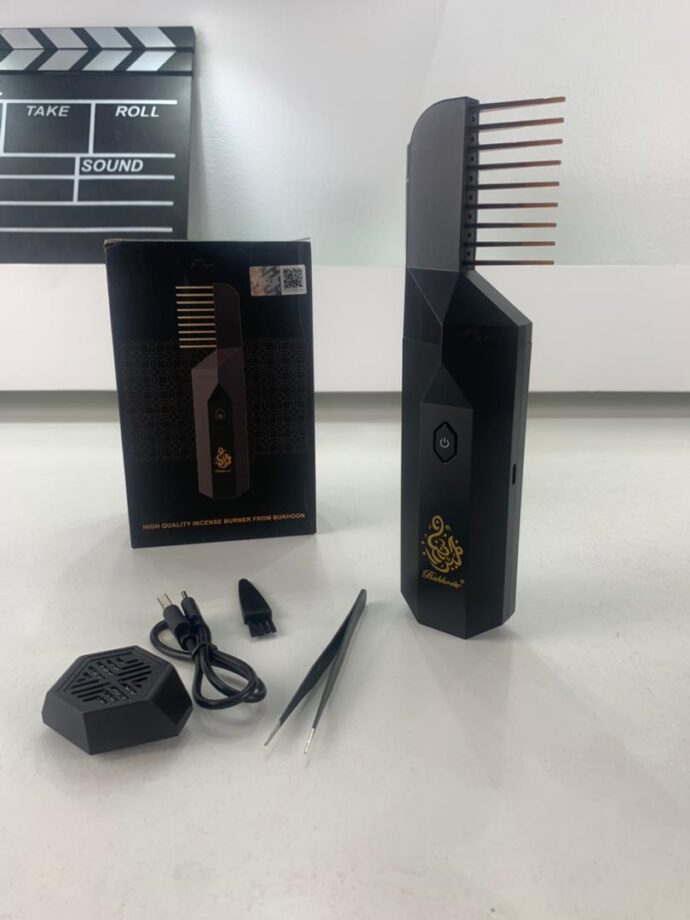 ⁦Brûleur d’Encens Électronique 2 en 1 avec Peigne – Diffuseur Portable Rechargeable⁩ - الصورة ⁦4⁩