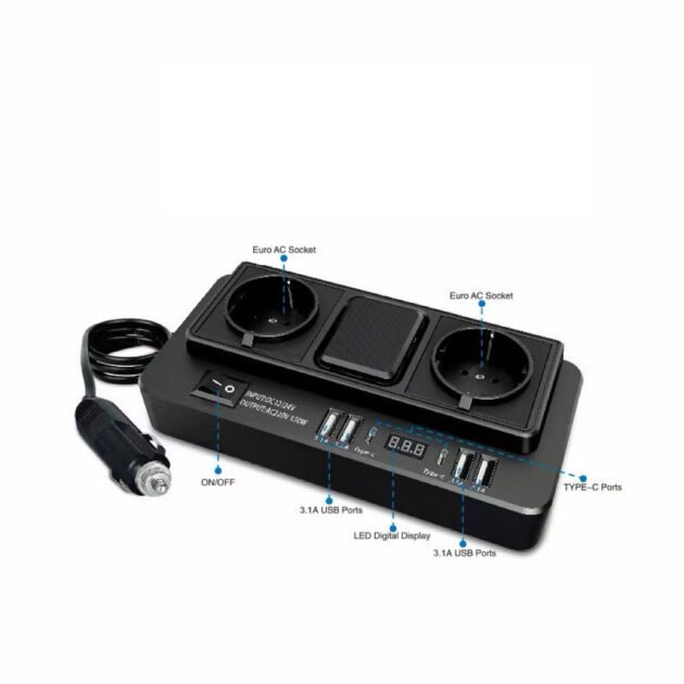 Convertisseur Allume-Cigare 12V vers 220V