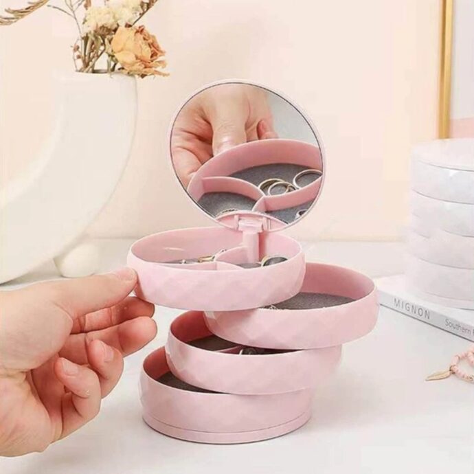 ⁦Boîte de Rangement Rotative pour Bijoux⁩ - الصورة ⁦4⁩