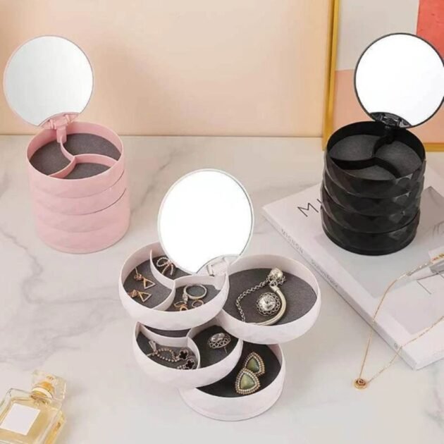 Boîte de Rangement Rotative pour Bijoux