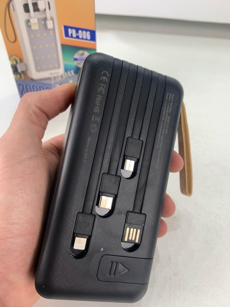 Power Bank 20000mAh avec LED & Charge Rapide