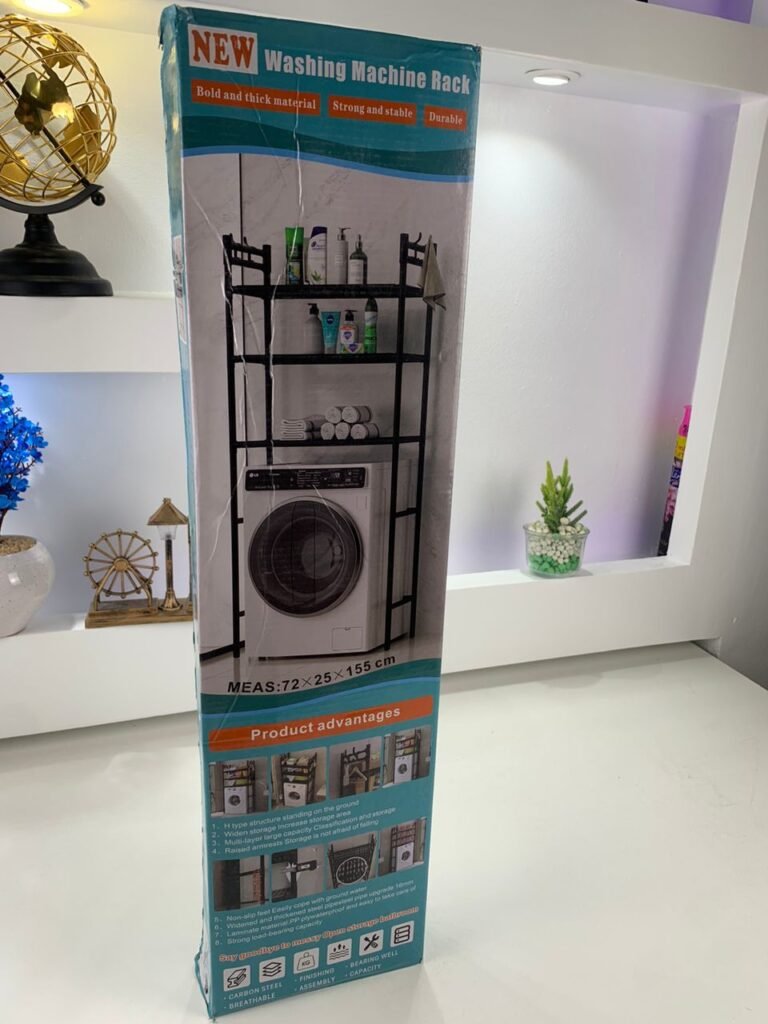 Étagère de Rangement à 3 Niveaux pour Salle de Bain