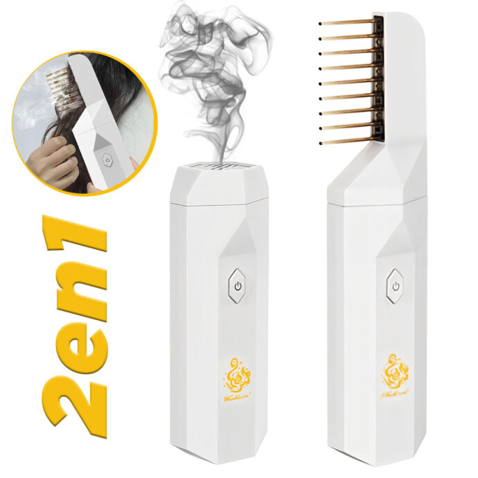 Brûleur d’Encens Électronique 2 en 1 avec Peigne – Diffuseur Portable Rechargeable