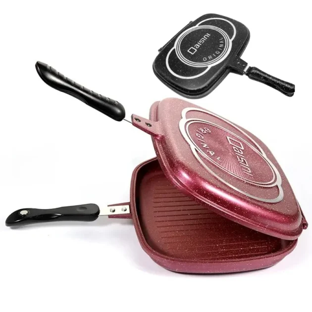 Poêle à Griller Portable à Double Face Dessini Ergonomique