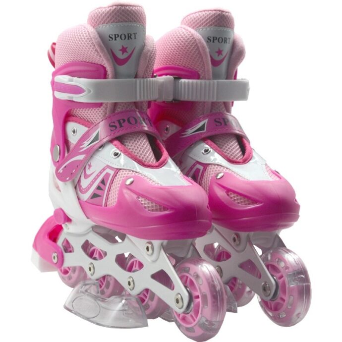 ⁦Patins à Roulettes Réglables avec Roues LED⁩ - الصورة ⁦4⁩