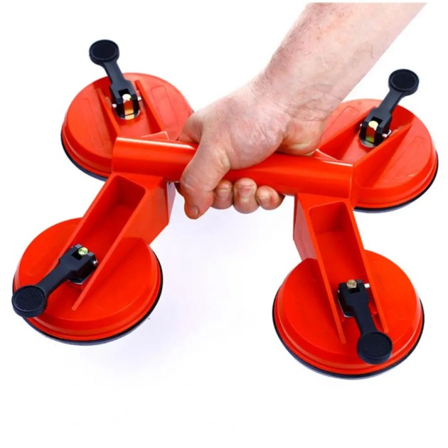 Ventouse de Levage avec 4 Têtes Antidérapantes