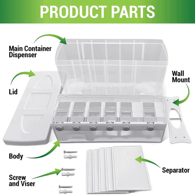 Distributeur et Organisateur de Nourriture Sèche Mural