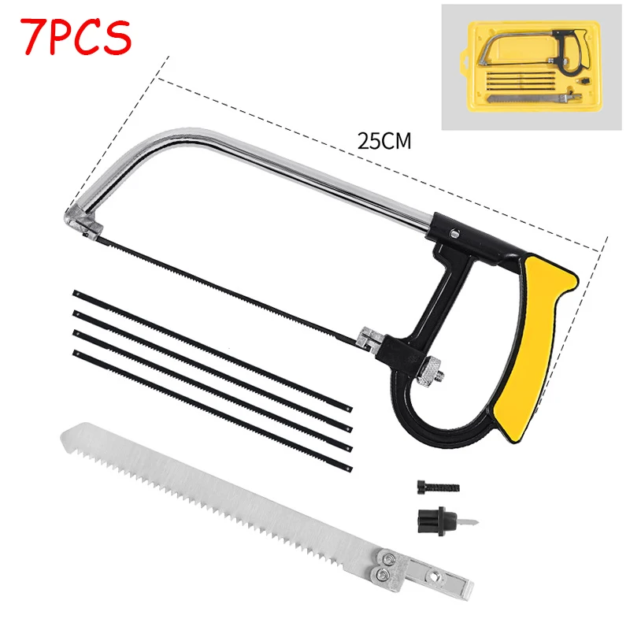 Scie à Arc Réglable Professionnelle – Multi-Usages 7 en 1