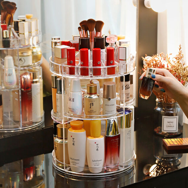 Organisateur de Maquillage Rotatif 360°