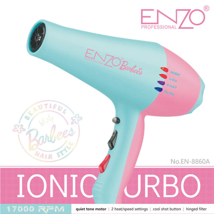 Sèche-Cheveux Ionique ENZO PROFESSIONAL – Édition Barbees