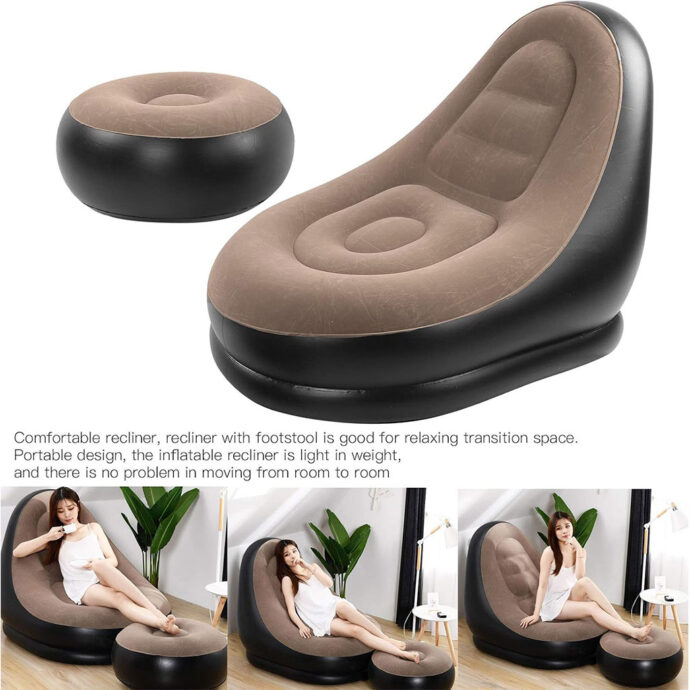 ⁦Fauteuil Gonflable avec Repose-Pieds⁩ - الصورة ⁦3⁩