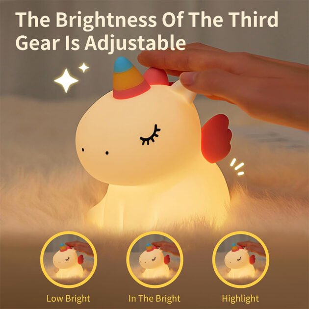 Veilleuse en Silicone Forme Unicorne