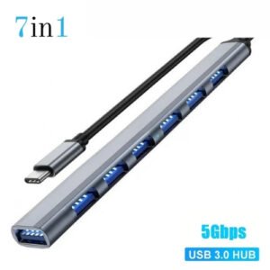 Hub USB 7-en-1 en Aluminium