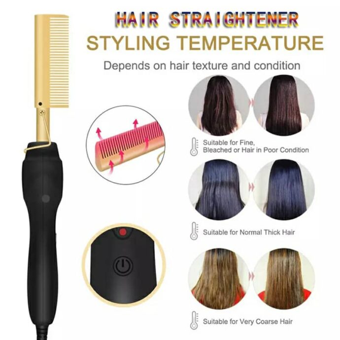 ⁦Brosse à Cheveux Électrique 2 en 1 – Séchage & Lissage⁩ - الصورة ⁦3⁩