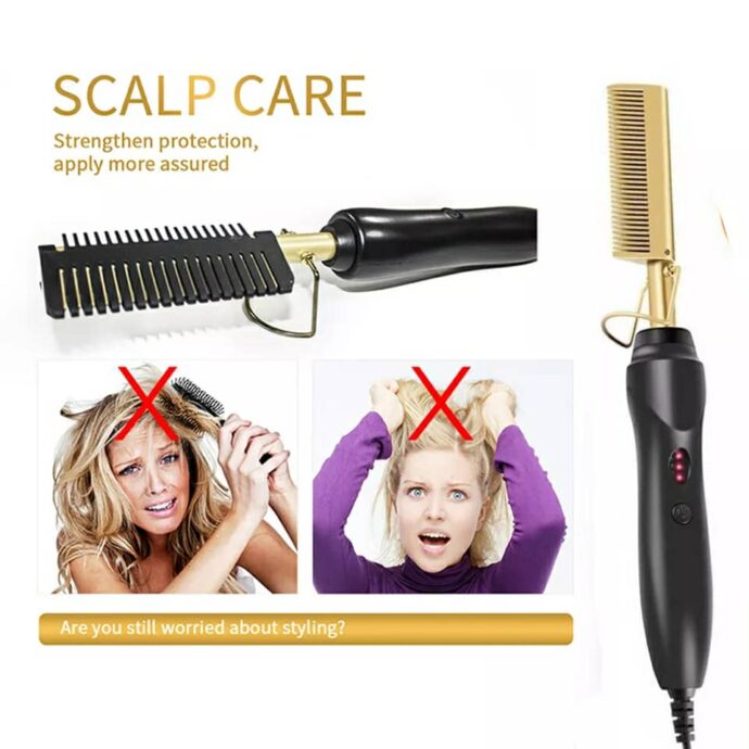 ⁦Brosse à Cheveux Électrique 2 en 1 – Séchage & Lissage⁩ - الصورة ⁦4⁩