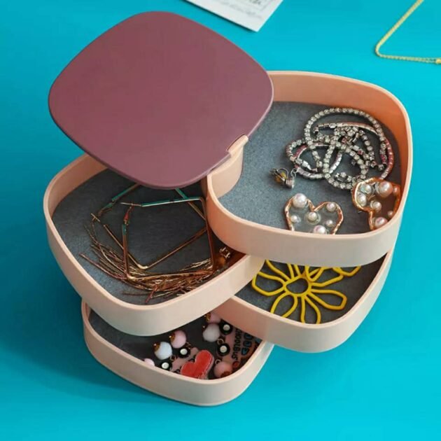 Boîte de Rangement pour Bijoux Multi-Couches