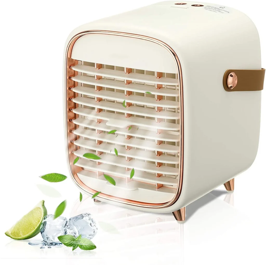 Mini ventilateur avec humidificateur – Rafraîchissement 2 en 1