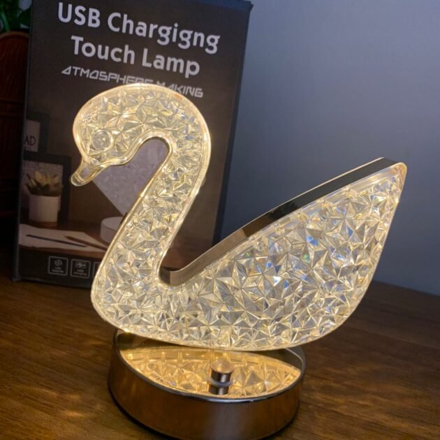 Veilleuse en Cristal - 3 Couleurs, Rechargeable USB, 5000mAh