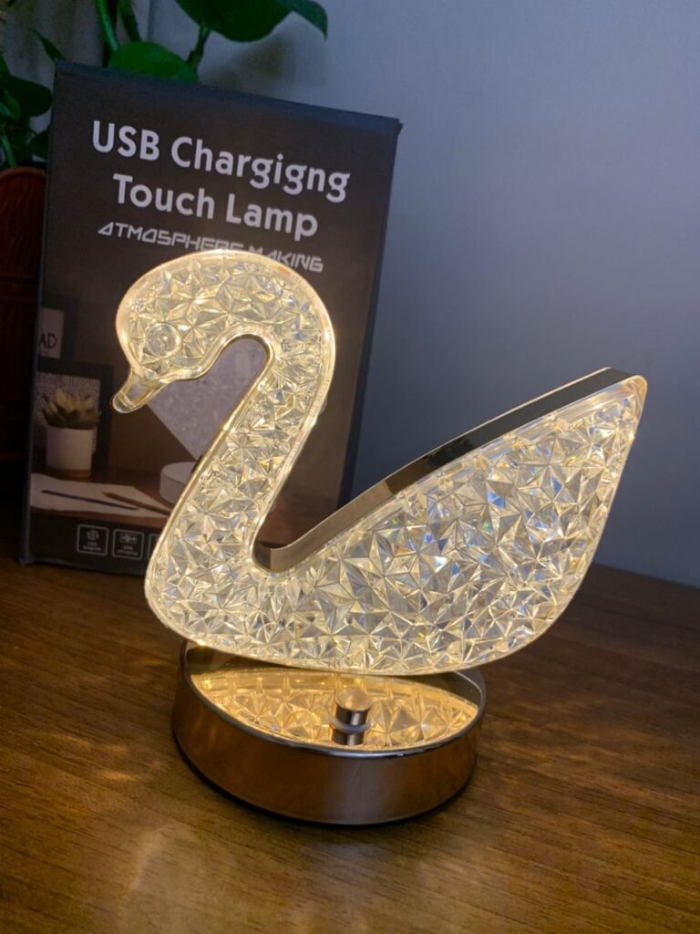 Veilleuse en Cristal - 3 Couleurs, Rechargeable USB, 5000mAh