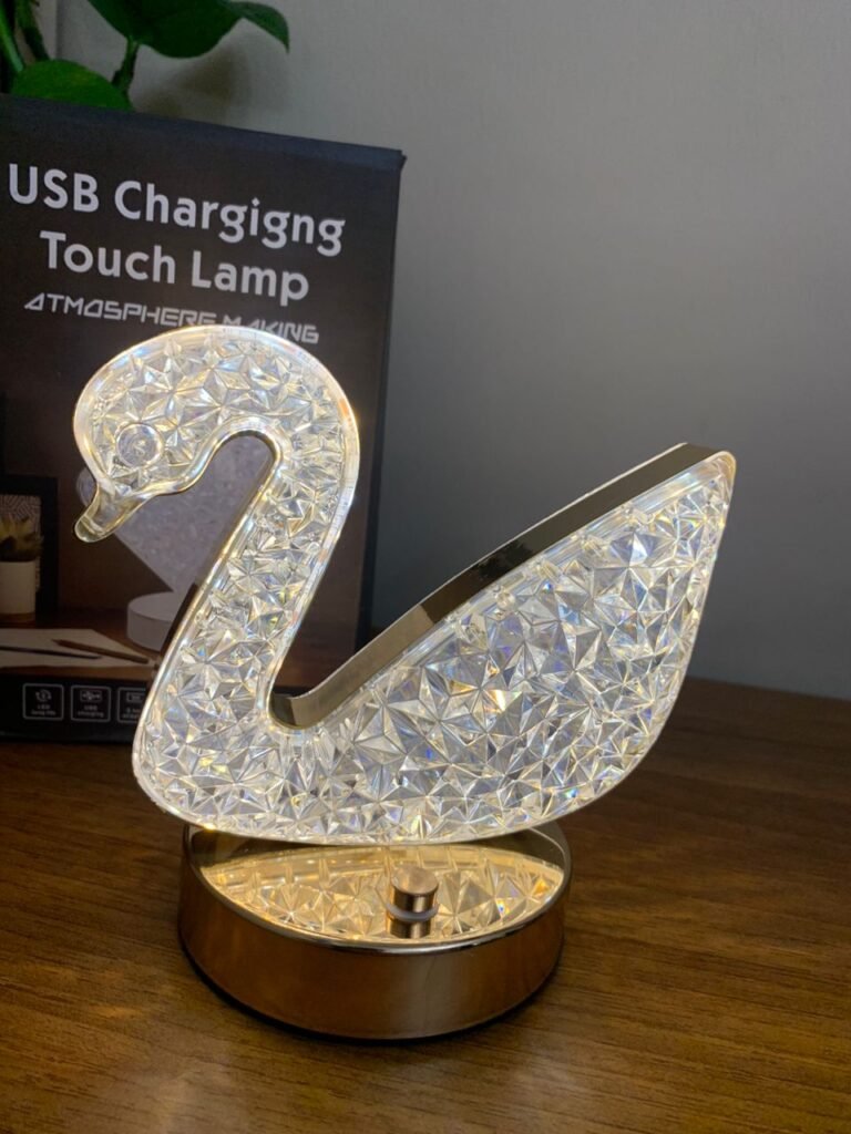 Veilleuse en Cristal - 3 Couleurs, Rechargeable USB, 5000mAh