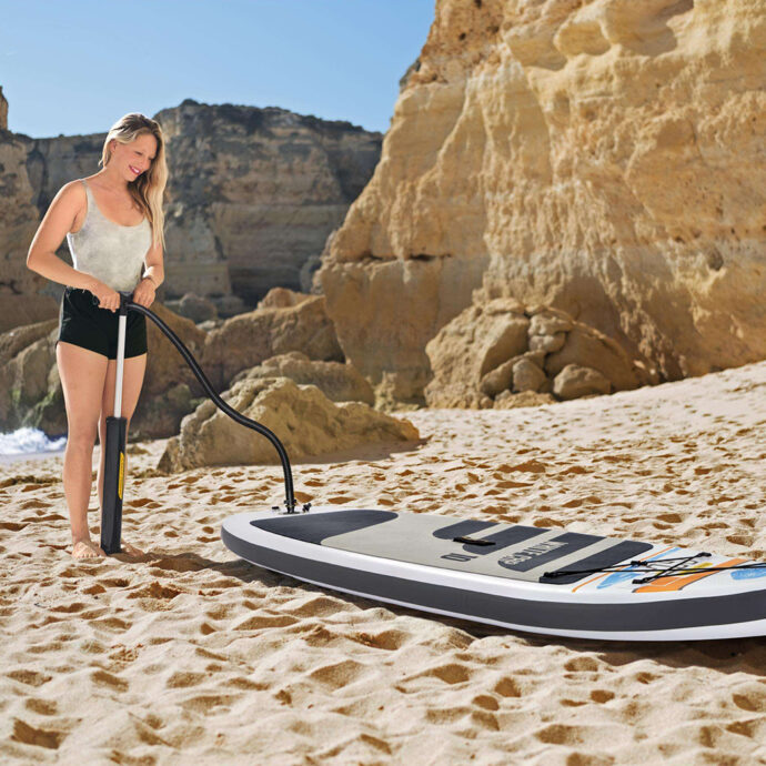 ⁦Hydro-Force White Cap – Paddle Gonflable avec Pompe et Sac à Dos⁩ - الصورة ⁦4⁩