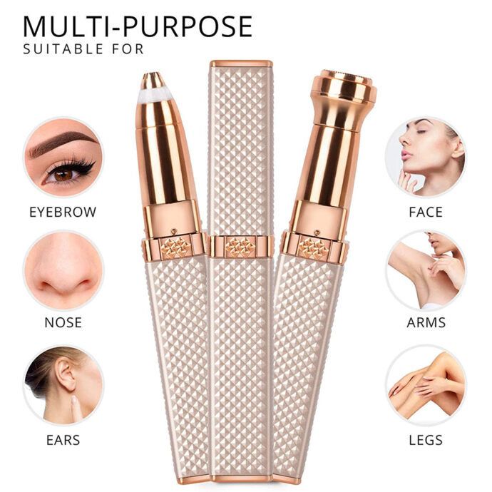 ⁦Hair Remover 2 en 1 – Tondeuse Électrique Précise Pour Sourcils et Visage⁩ - الصورة ⁦5⁩