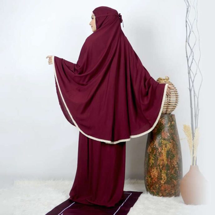 ⁦Ensemble de Prière Femme - 3 Pièces, Tissu Confortable et Élégant⁩ - الصورة ⁦2⁩