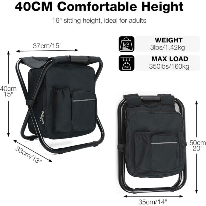 ⁦Chaise Sac à Dos 3-en-1 Multifonction pour Camping⁩ - الصورة ⁦3⁩