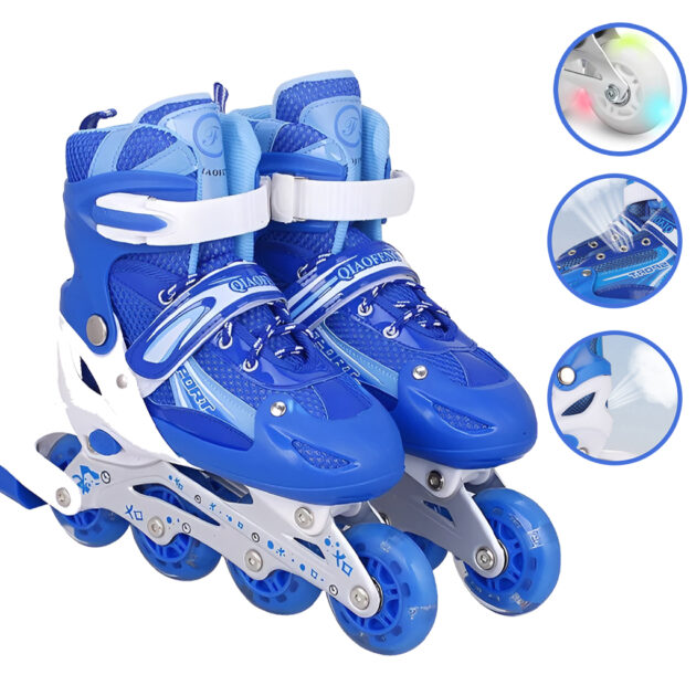 Patins à Roulettes Réglables avec Roues RGB