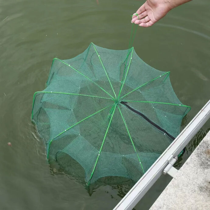 ⁦Filet de Pêche Automatique et Pliable 10 Trous Facile a Installer 80cm⁩ - الصورة ⁦2⁩
