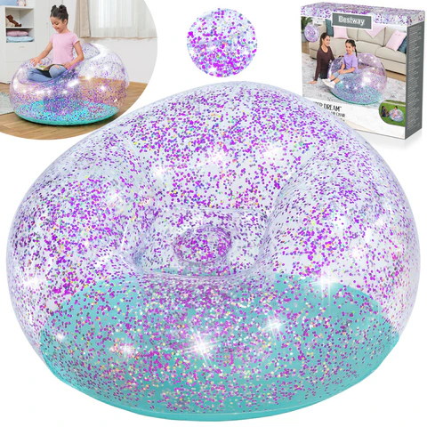 Fauteuil Gonflable Géant Glitter Dream – Style et Confort Étincelant