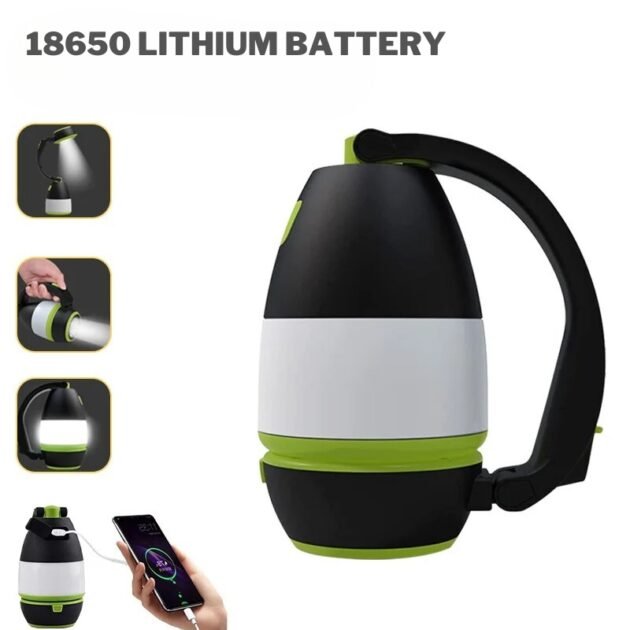 Lampe de Camping LED Multifonctions - Rechargeable USB & Power Bank