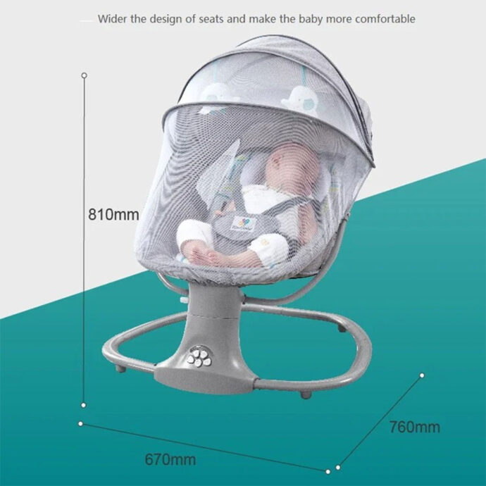 ⁦Mastela Balancelle Électrique 3 en 1 – Confort, Sécurité et Divertissement pour Bébé⁩ - الصورة ⁦2⁩