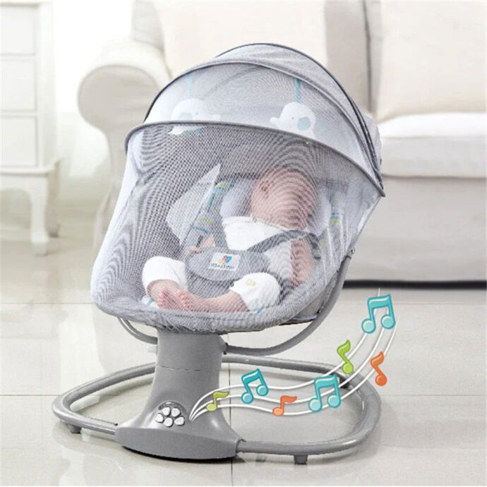 ⁦Mastela Balancelle Électrique 3 en 1 – Confort, Sécurité et Divertissement pour Bébé⁩ - الصورة ⁦3⁩