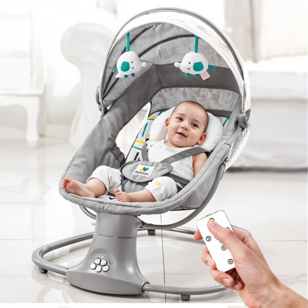 Mastela Balancelle Électrique 3 en 1 – Confort, Sécurité et Divertissement pour Bébé