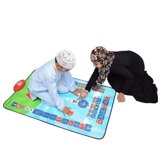 Tapis Éducatif de Prière pour Enfants – Apprendre la Salat de Manière Interactive & Ludique