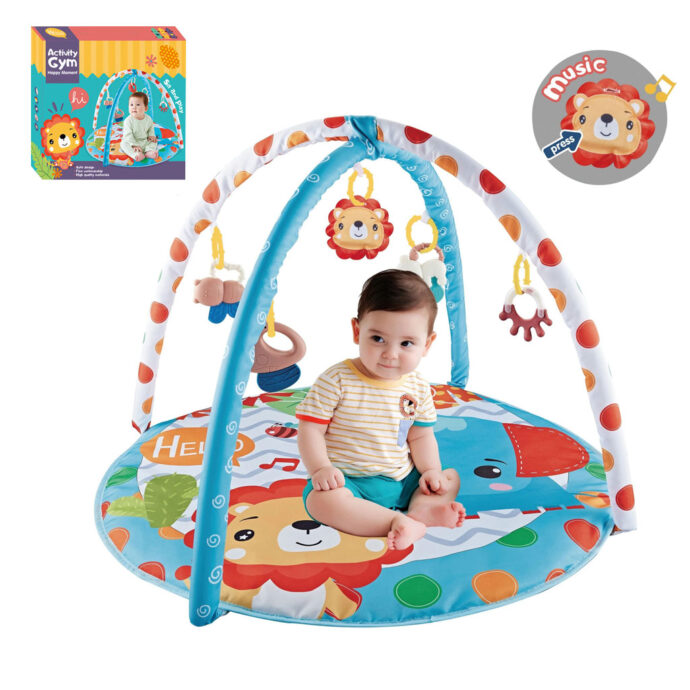 Tapis de Jeu Évolutif pour Bébé avec Jouets Musicaux et Sensoriels