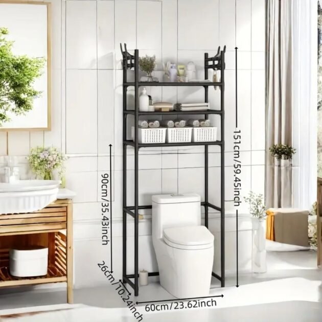 Étagère de Rangement Moderne pour Salle de Bain
