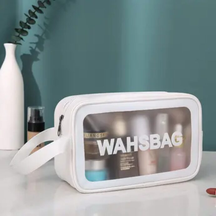 ⁦Trousse de Douche Wash-Bag Transparent, Étanche⁩ - الصورة ⁦3⁩