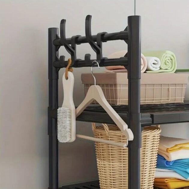 Étagère de Rangement à 3 Niveaux pour Salle de Bain